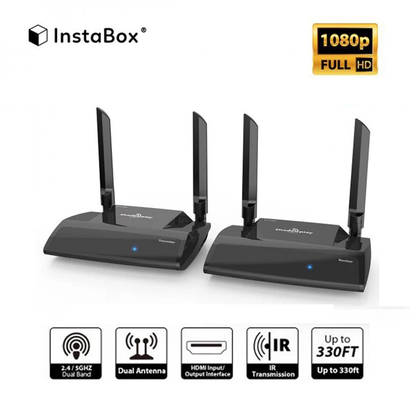 InstaBox PAT-590 HD HDMI AV Sender TV Wireless Audio Video Transmitter Receiver