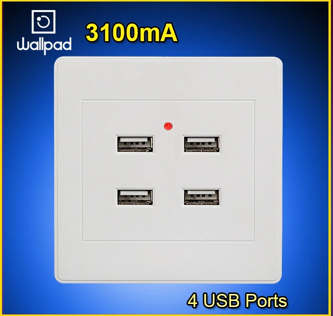 Buy 3100mA 4 Port USB Wall Socket Charger Power