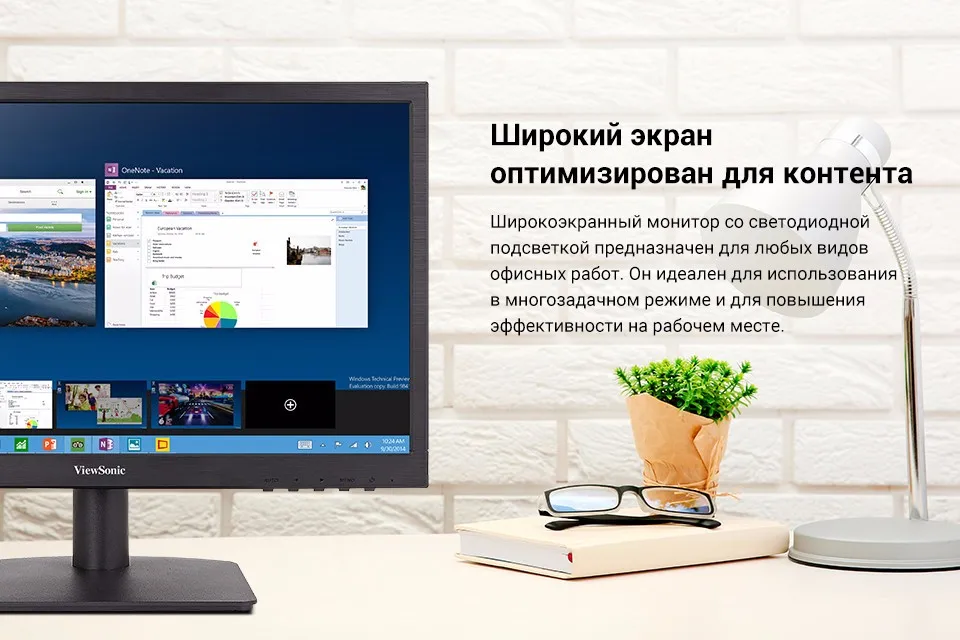 Монитор Viewsonic 18.5" VA1903A Черный