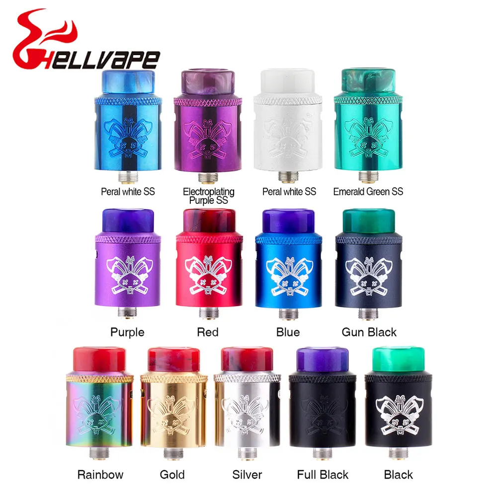 

Original Hellvape Dead Rabbit SQ RDA 22mm Diameter Tank with Adjustable Top Side Diagonal Airflow Supporting MTL E-cig Atomizer