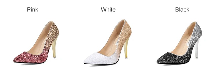 Women's Classy Pointed Toe Bling Party Shoes Variations