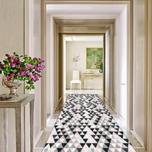 Else серый розовый черный треугольник геометрический 3d принт нескользящие микрофибры Моющиеся длинные бегуны Коврики для прихожей