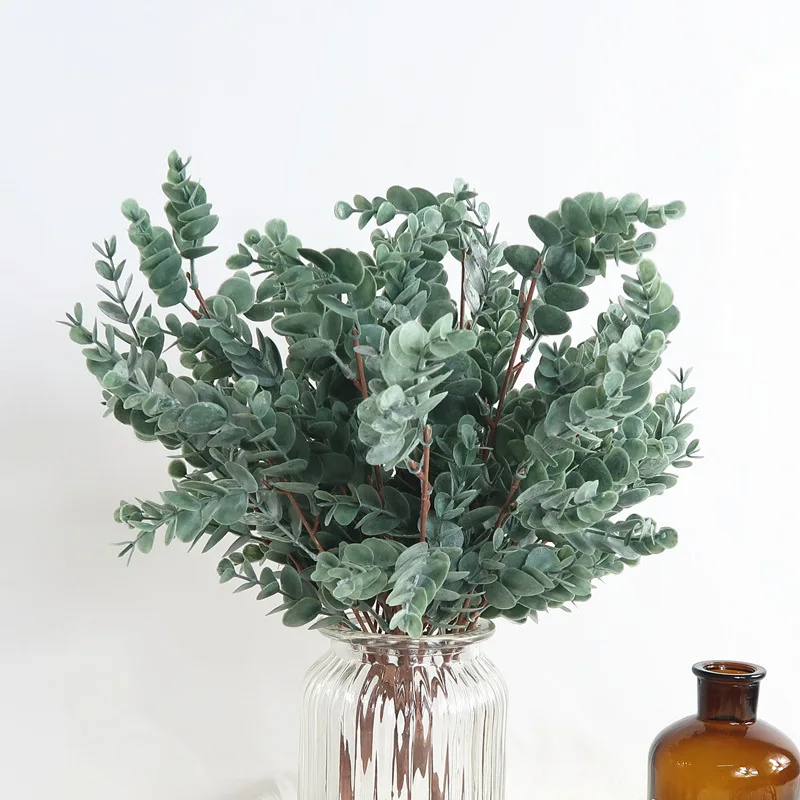 

45cm Artificial Eucalyptus leaves Flowers for Home Table Decor Real Touch Artificial Flowers Wedding Party Xmas Decoration