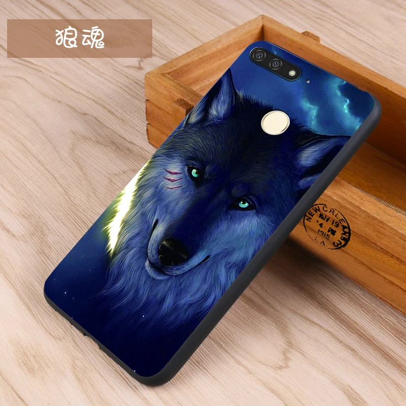 Huawei Honor 7a Case Original Cover for Huawei Honor 7a Case Bag Cover Skin Wolf Fish Skull honor 7a Fundas 100% BiNFUL 25