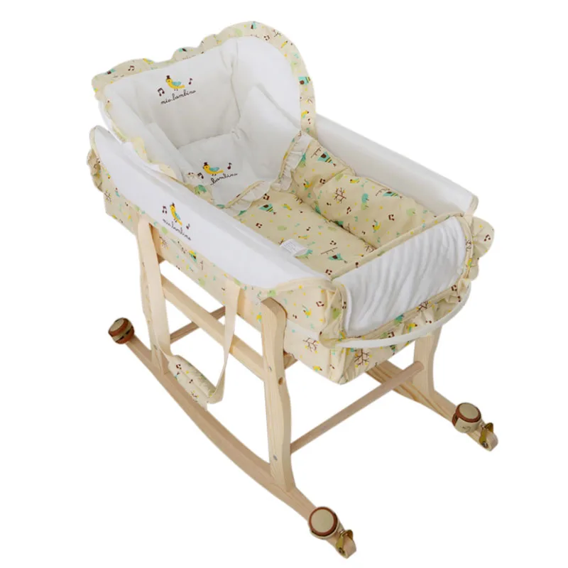 Wooden Baby Cradle High Quality Baby Crib Multi Functional