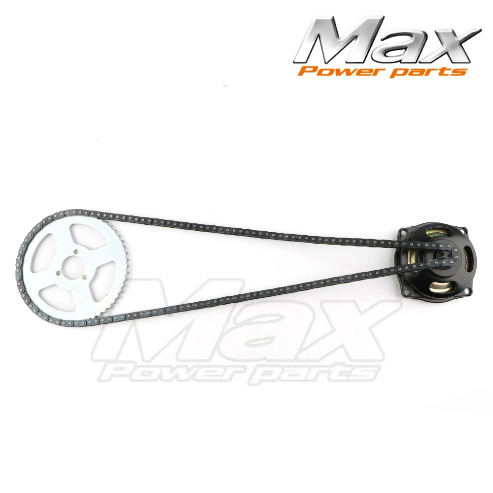 

Mini Moto 47cc 49cc Drive System T8F 118 links loops Chain with Gear Box 54T Rear Sprocket 6T Fit 49cc Mini Pocket Bike