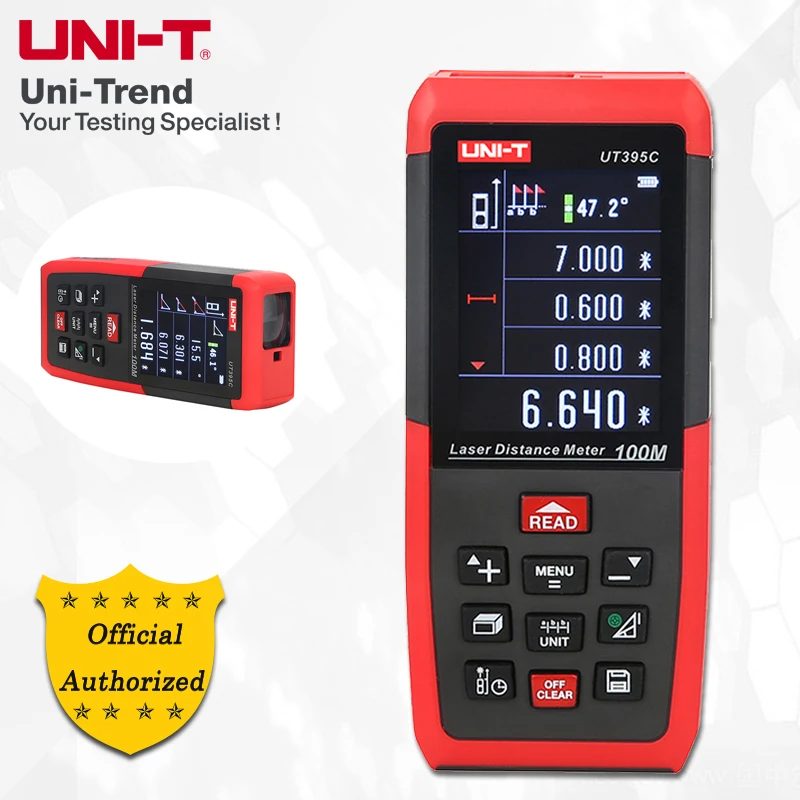 Цветовой лазерный дальномер UNI T UT395A/UT395B/UT395C 50 м/70 м/100 м Инфракрасный