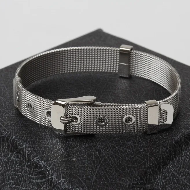 

2016 Fashion Punk Men Stainless Steel Jewelry Adjustable Pulseras Bijuteria Men's Bracelet Bijoux Gift Ulove 15% off BL004
