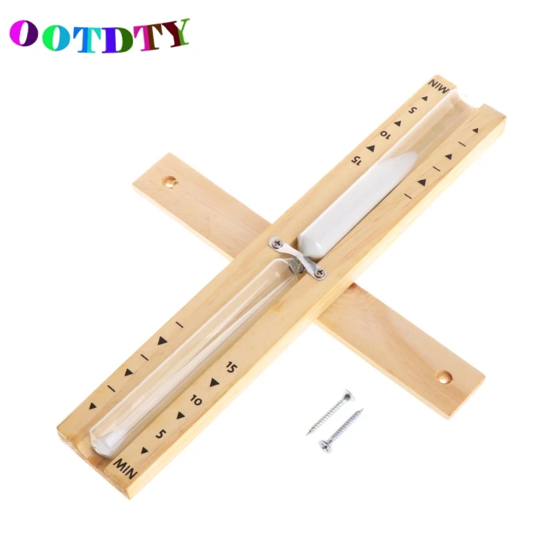 

OOTDTY Hourglass 15 Minutes Sauna Sand Glass Clock Orange Wall Mounting Sand Timer Drop Shipping Support