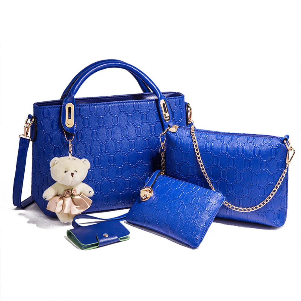 

New products Female Casual Tote Women Messenger Bag Leather Bags Handbags Women Famous Brand Shoulder Bag Four sets