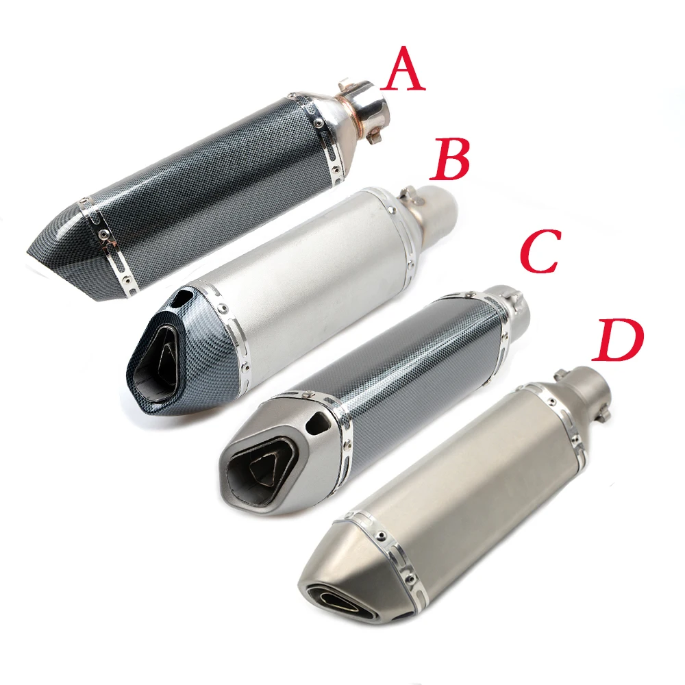 

Motorbike 51mm exhaust muffler pipe with db killer 36mm connector For Kawasaki KFX KLX 110L 140L 250S 250SF 400R 400SR 450R
