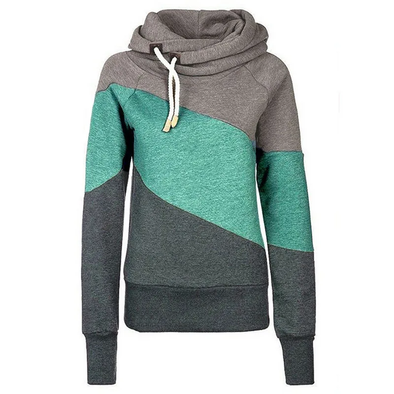 

Sudaderas Mujer 2019 Women Hoody Autumn Winter Sportwear Thickening Patchwork Women Sweatshirt Tracksuits Hoodies
