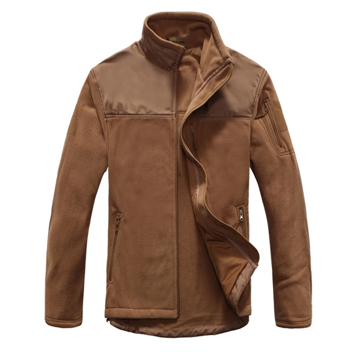 

Men's Fleece Full Zip Softshell Windproof Technical Military Tactical Hunting Jacket For Outdoor Sports