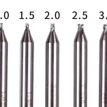 HSS сталь 1,0 1,2 1,5 2,0 2,5 3,0 концевые фрезы для копирования ключей режущий дублирующий станок сверла 5 шт./лот