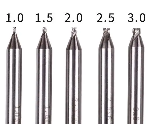 

HSS Steel 1.0 1.2 1.5 2.0 2.5 3.0 End Mills Cutters For Key Copy Cutting Duplicating Machine Drill Bits 4pieces/lot