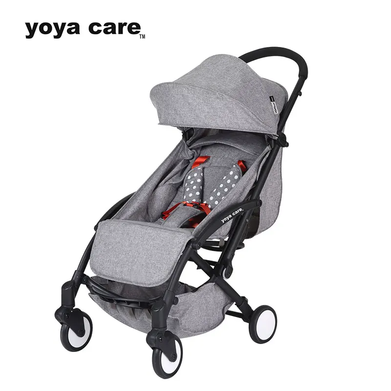 Yoyacare широкая складная детская коляска с более широким сиденьем - Цвет: GreyBlack