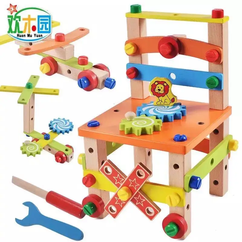 Montessori for kid Children's educational toys Chair designer set of tools wooden toys gifts for Girls Boys shipping from Russia Montessori for kid Children's educational toys Chair designer set of tools wooden toys gifts for Girls Boys shipping from Russia