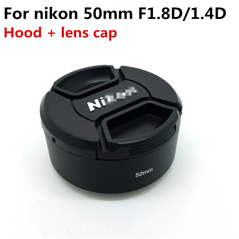 1set 52mm hood +lens cap Black Metal camera lens Hood for nikon lens 50mm 1.8D 1.4D 50-1.8D lens hood cap 1set 52mm hood +lens cap Black Metal camera lens Hood for nikon lens 50mm 1.8D 1.4D 50-1.8D lens hood cap