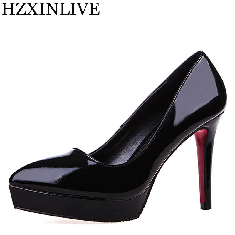 

GGOB 2018 New Womens Pumps Comfortably breathable Heel Heels Spike Heels High Heel Shoes Woman Brand Pointed Toe Large Size