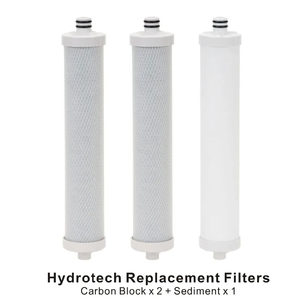 

Compatible Hydrotech Replacement Reverse Osmosis Water Filter Cartridge Set Sediment Filters x 1 and Carbon Block Filter x 2