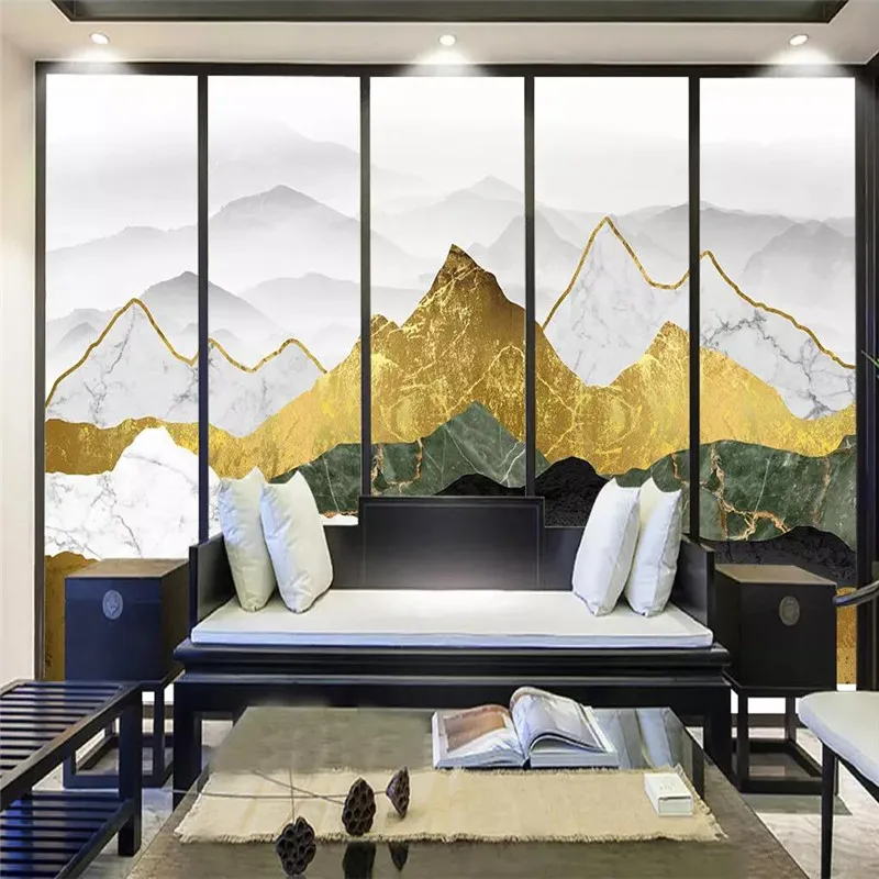 Abstract golden ink landscape art background wall professional production mural wholesale wallpaper mural poster photo wall Abstract golden ink landscape art background wall professional production mural wholesale wallpaper mural poster photo wall