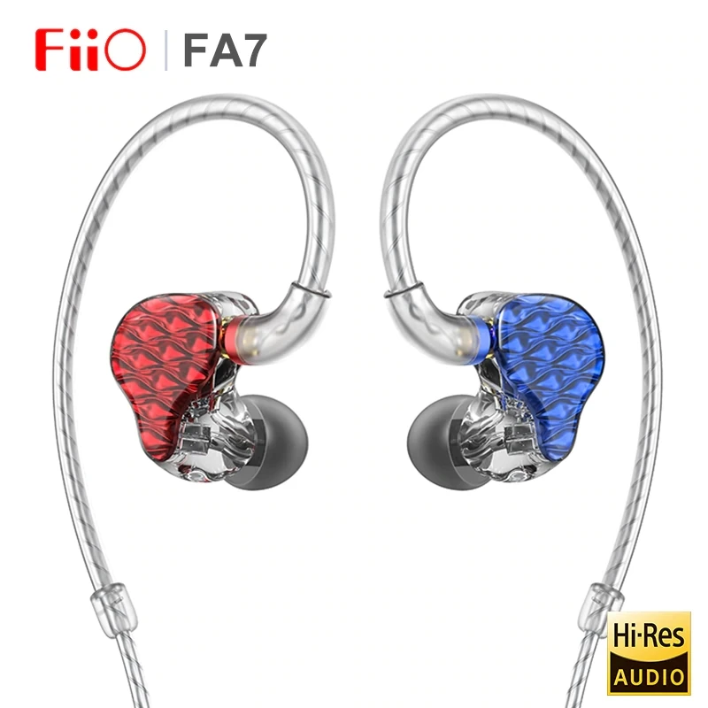 - FiiO FA7 HiRes Knowles Quad Driver Balanced Armature HiFi InEar Monitors Earphone With MMCX Detachable Cable DLP 3D Printed