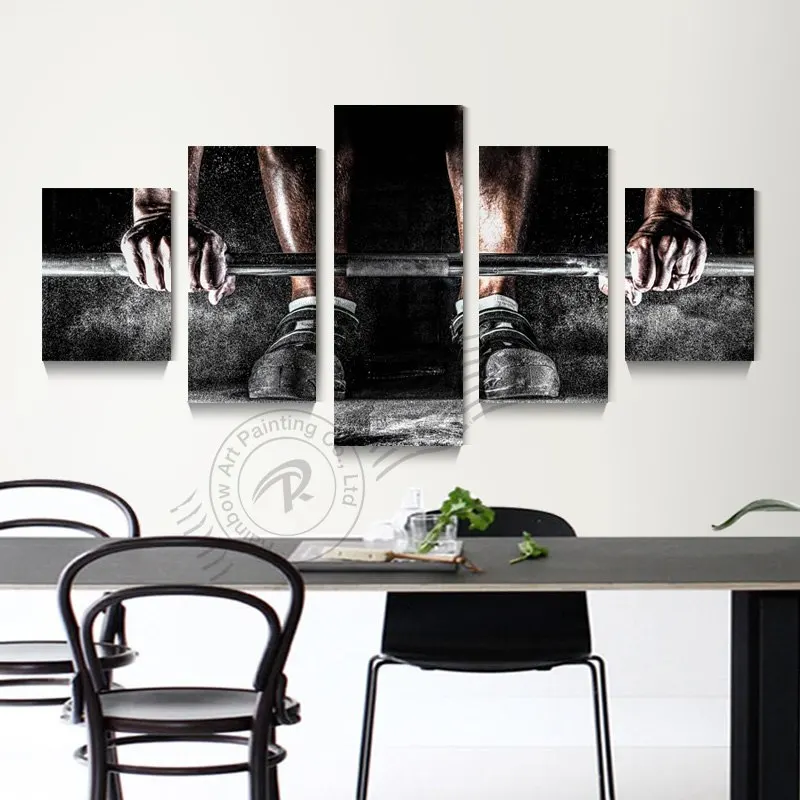 5 Pieces Body Building Sport Boys Poster Canvas Painting ...