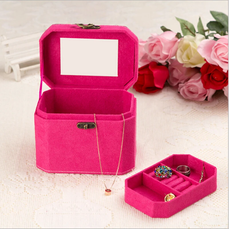 Buy Cute Small Protable Velvet Jewelry Box Fashion
