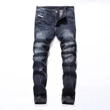 2016 New Dsel Brand Fashion Designer Jeans Men Straight Blue Color Printed Men Jeans Ripped Men Jeans!E988 2016 New Dsel Brand Fashion Designer Jeans Men Straight Blue Color Printed Men Jeans Ripped Men Jeans!E988