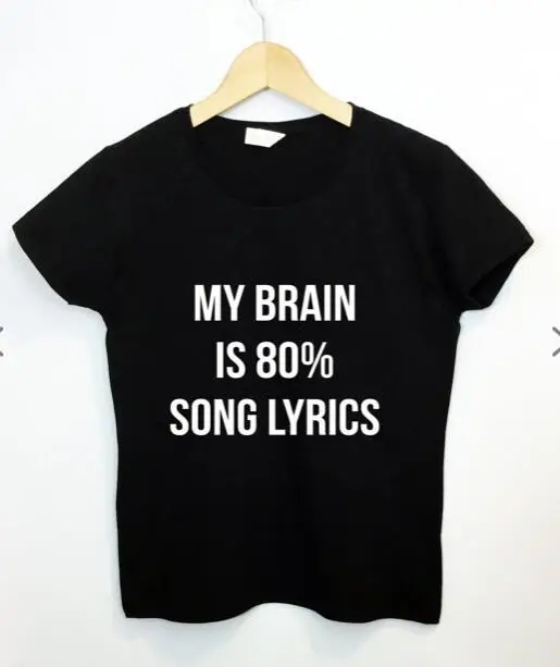 my brain is 80 song lyrics t shirt funny letter hipster tees tumblr