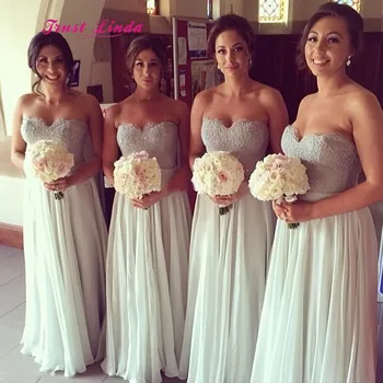 

Chiffon Brides Maid Dresses Off The Shoulder Sweetheart Floor Length Maid Of Honor Dresses For Weddings Vestido De Dama