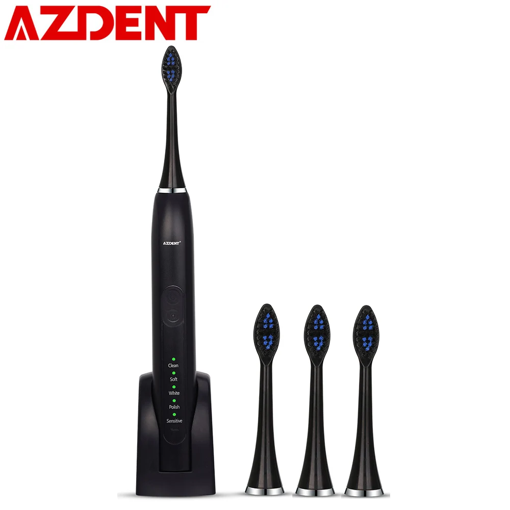 Adjustment 5 Modes Sonic Electric Toothbrush Rechargeable Black Ultrasonic Toothbrush Dental Health Care Adult Tooth Whitening