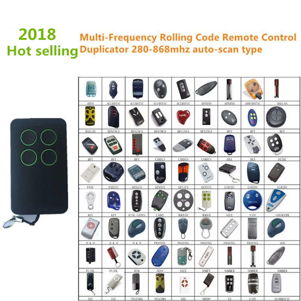 

2018 Hot sale! Universal Multi-Frequency Multibrand Fixed & Rolling Code Duplicator 286-868MHz Free shipping 2pcs