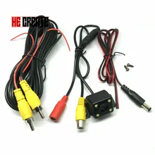HE CREATE Waterproof 4 LED Night Vision Car CCD Rear View Camera Reverse Camera With 3 Glass Lens For Auto Parking Monitor
