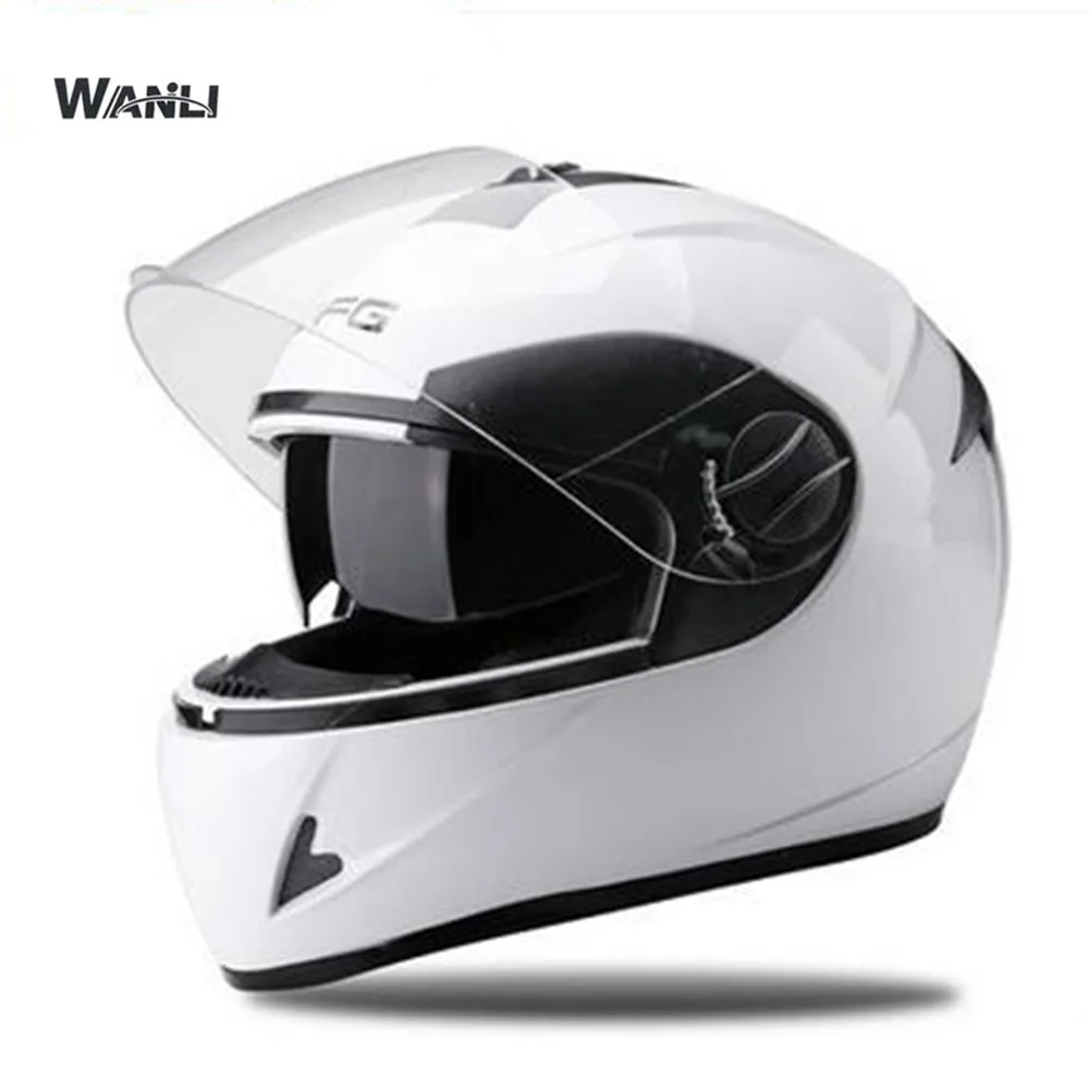 Лучшие продажи, безопасный шлем для всего лица, мотоциклетный шлем с внутренним солнцезащитным козырьком, двойные линзы, шлемы с открытым лицом