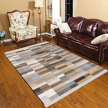 Else Nordec черно-белый ikat скандинавский геометрический 3d принт Противоскользящий килим моющийся декоративный килим Площадь Ковер богемный ковер