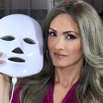 

Dropshipping 1Pc Photodynamic LED Spa Facial Beauty Mask Home Use Photon Korean LED Photodynamic Facial Mask Beauty Instrument