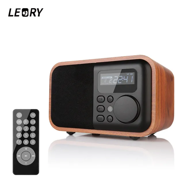 LEORY Home Desktop Radio Speaker Wirless bluetooth Digital Alarm Clock