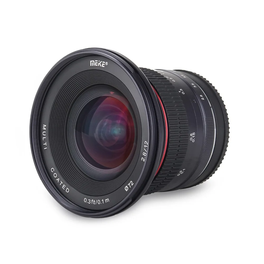 Meike 12 мм f2.8 Ультра широкоугольный фиксированный объектив APS-C для sony Alpha и Nex беззеркальная E-Mount камера A6500 A6400 A6300 A6000 NEX-6