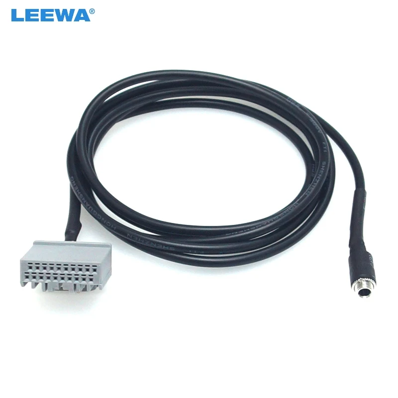 

LEEWA 1PC Car Audio 3.5mm Female Plug AUX Wire For Honda CRV Civic Accord AUX In Input Interface Adapter Cable #6052