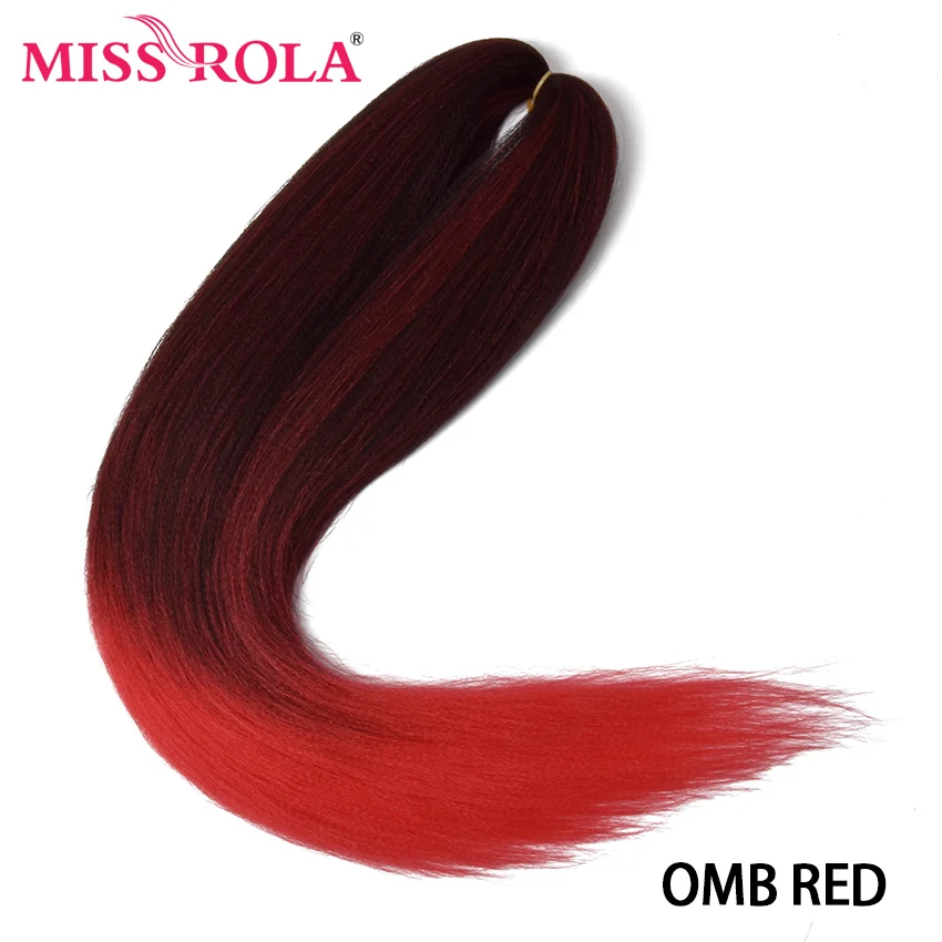 Miss Rola, синтетические волосы для наращивания, яки, прямые, огромные, плетеные волосы, предварительно растянутые, коса, канекалон, волосы, 6 шт в упаковке - Цвет: #18