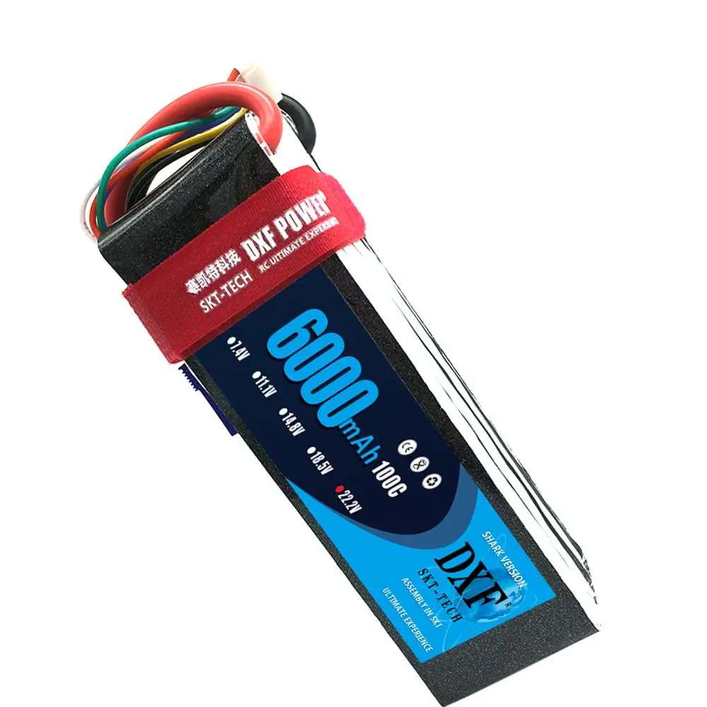 Аккумулятор DXF Graphene 22 2 в 6000 мАч 6S 100C 200C Lipo TRX XT90 EC5 Deans XT60 для лодок 4WD Багги