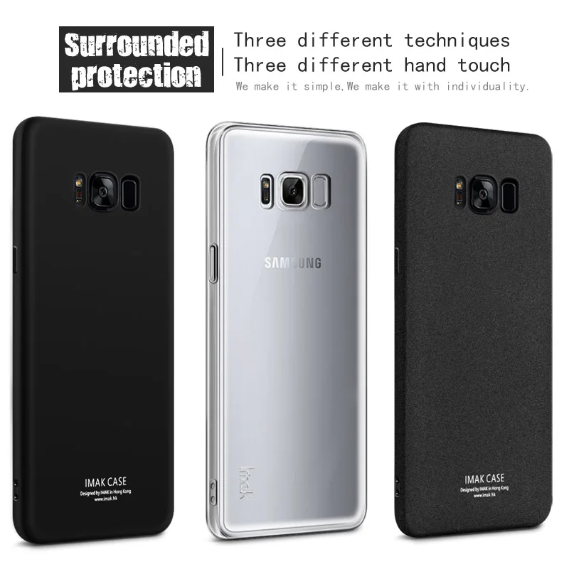 

IMAK Full Coverage Case For Samsung Galaxy S8 Matte Soft TPU Case Back Cover For Galaxy S8 Plus S8+ Silicone Case & Screen Film