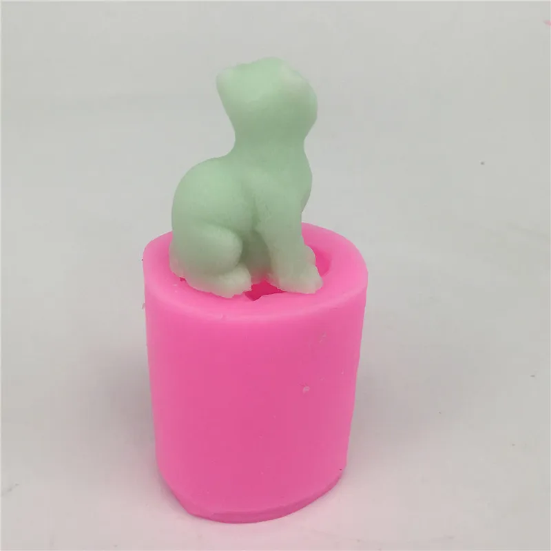 3D Jabon котенок Форма тортов украшения DIY лампы в форме свечи Fondant (сахарная)