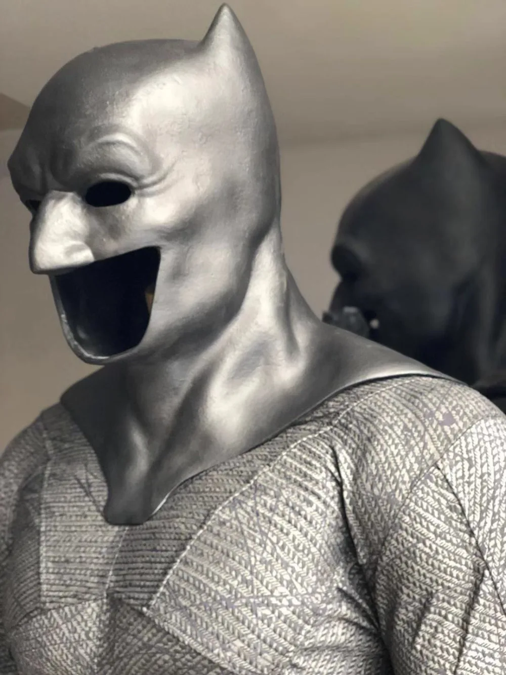 Batman Rubber Cowl Mask - Dawn of Justice, Batman v Superman, Justice League Cosplay Helmet image 3