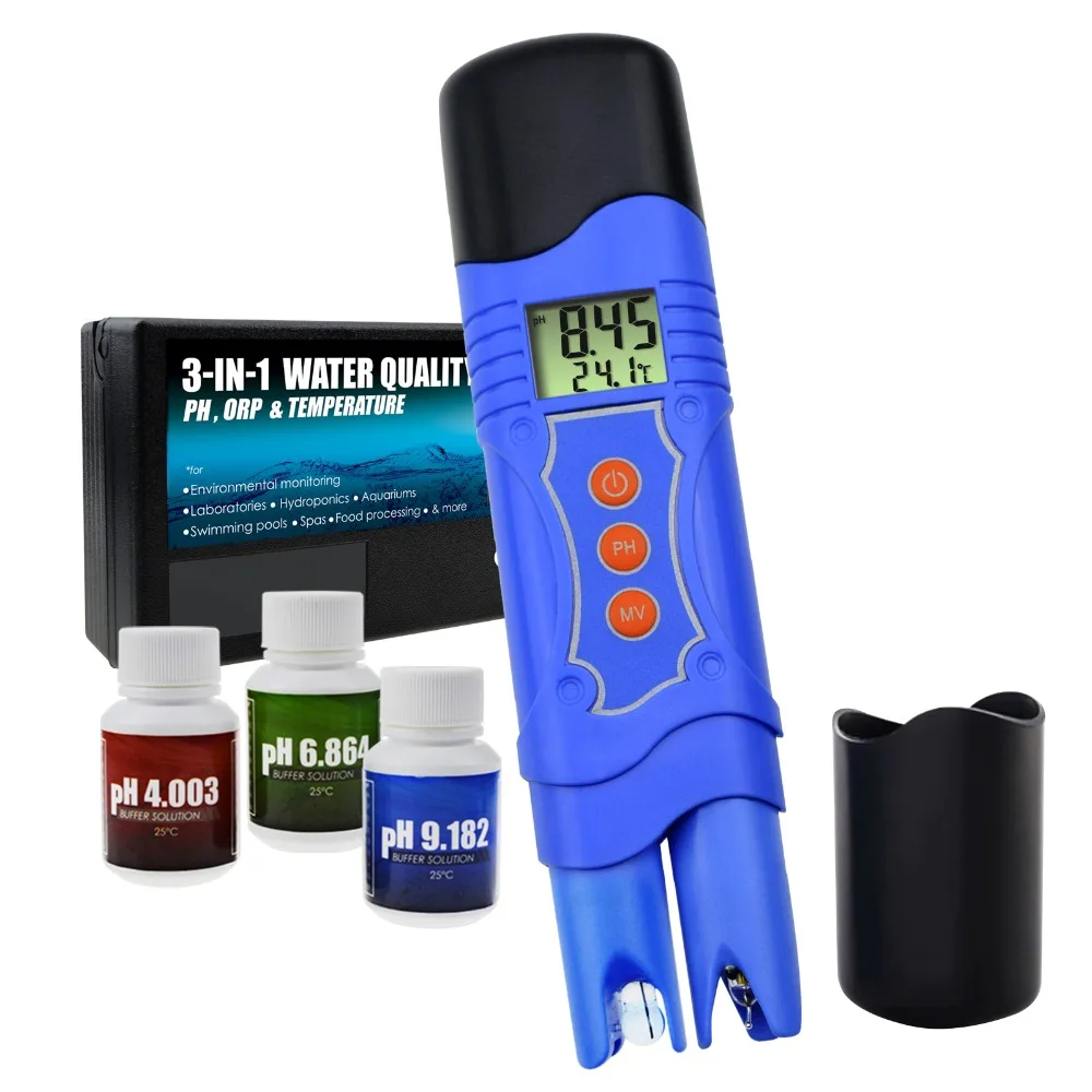 

3-in-1 PH ORP Temperature Combo Meter Tester Pen Type with Automatic Temperature Compensation