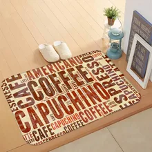 Еще большой коричневый желтый оранжевый кофе Capuchino кафе Writen 3d шаблон печати Противоскользящий половик домашний декор Entryway кухонный коврик
