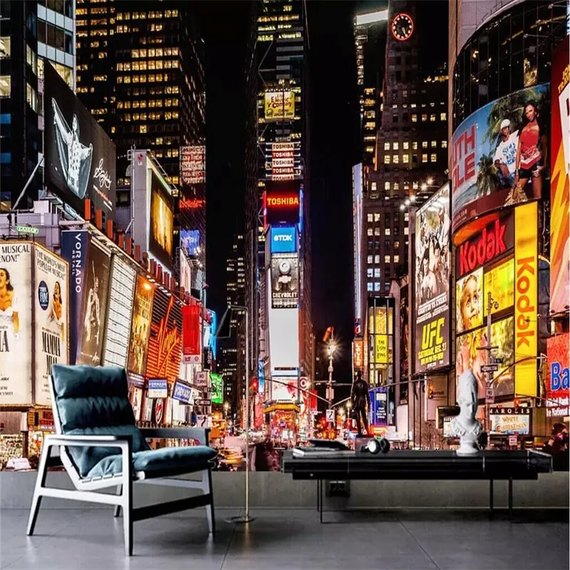 

European retro city night decoration wall manufacturer wholesale wallpaper mural custom photo wall or all HD pictures