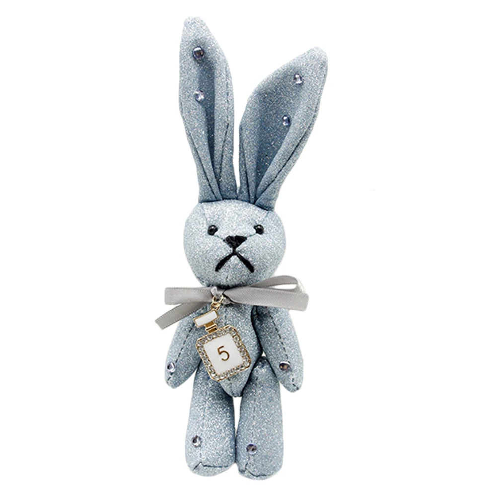 Women Cute Shiny Rabbit Bunny Doll Key Chain Handbag Car Bag Hanging