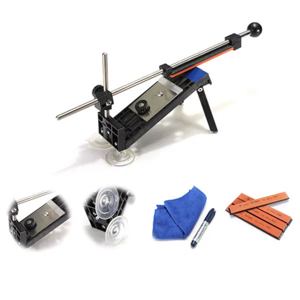 

High quality Professional Sharpener fix-angler 4 Stones Kitchen Cutlery Sharpening System Fix-angle Frame Kitchen knife SURVEN